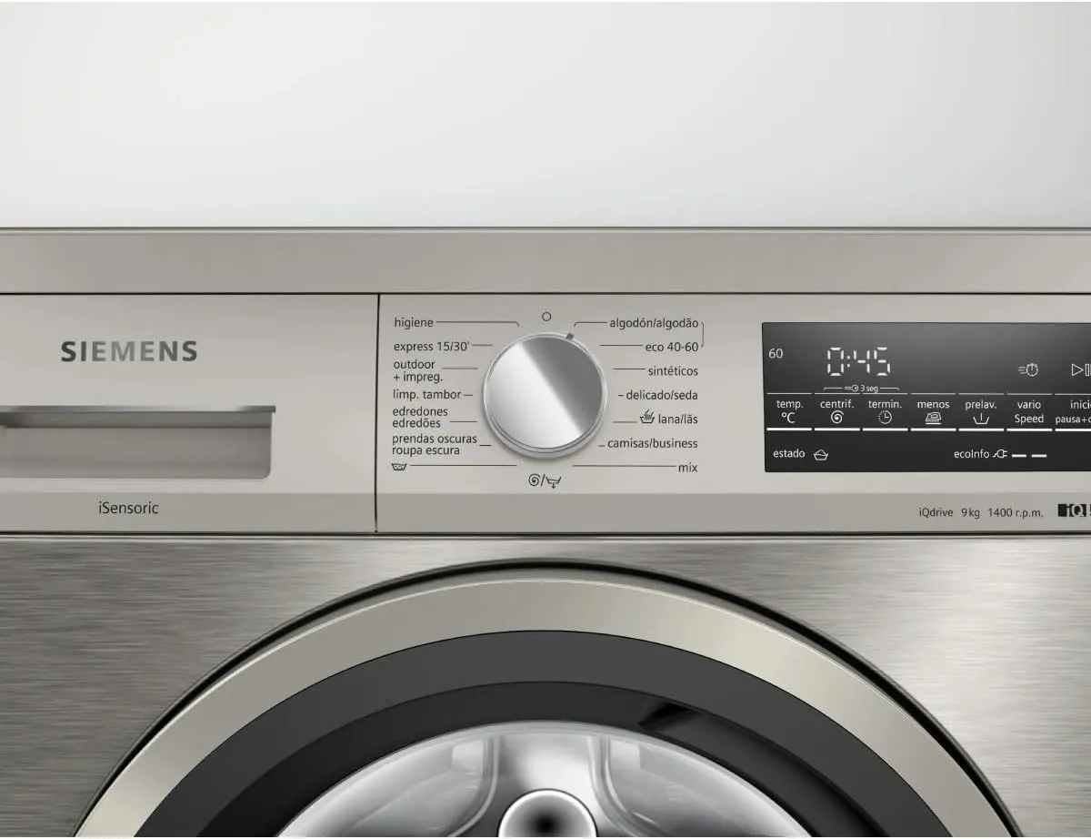 Siemens waschmaschine 9kg 1400 u/min edelstahl – Produktbild 2 von 7