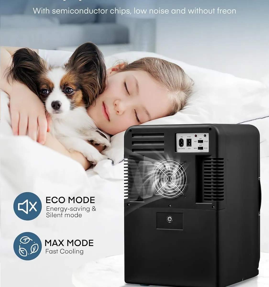 Fohere 15l mini kühlschrank mit heizfunktion – Produktbild 4 von 9