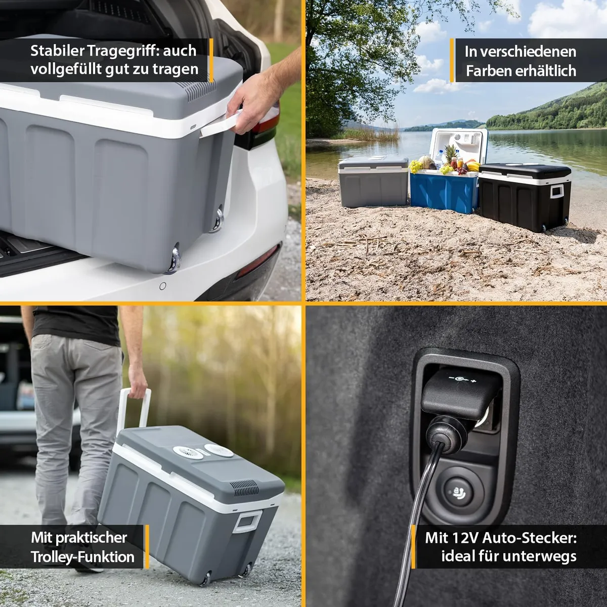 Kühlbox 45L 12V 230V mit Rollen – Produktbild 3 von 6