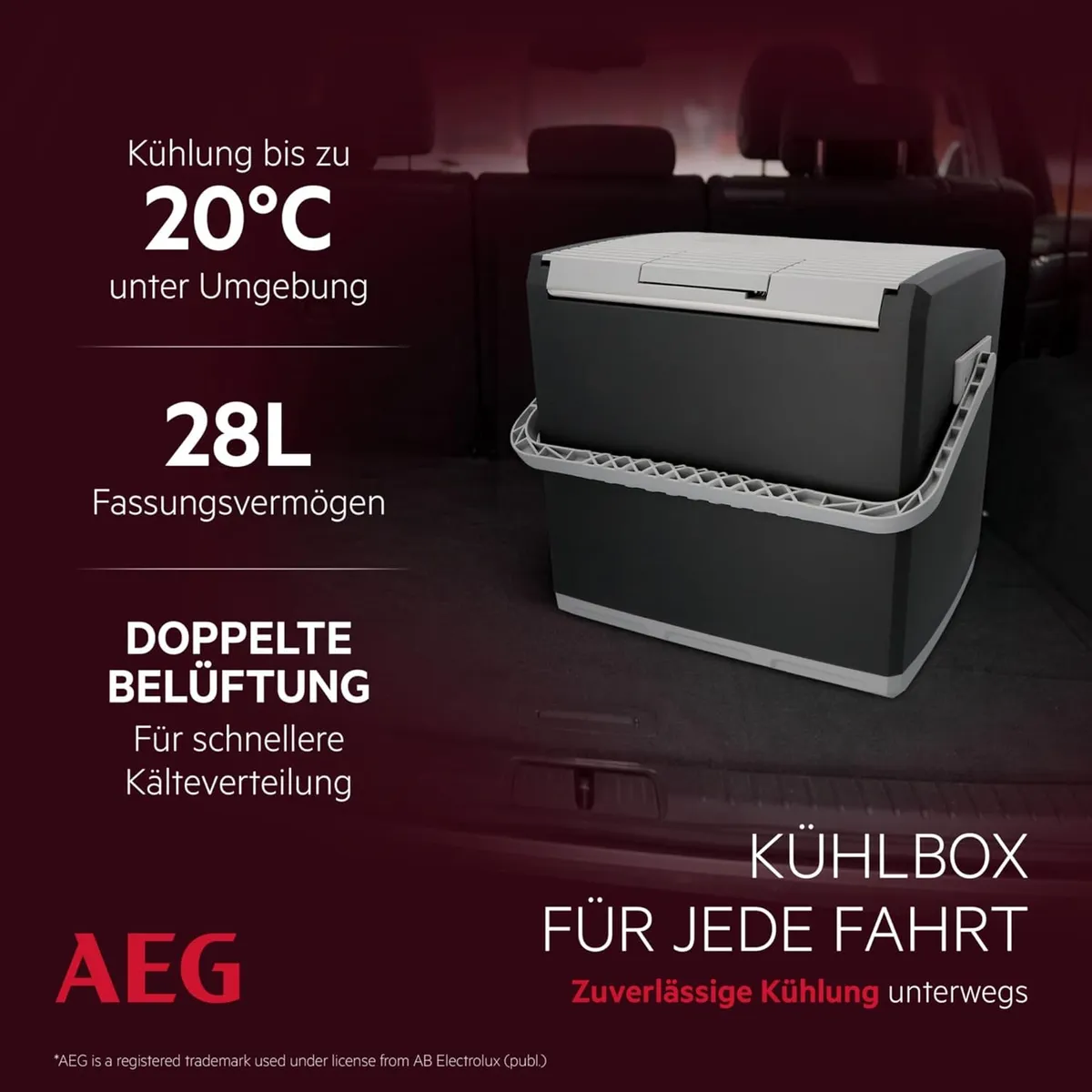Kompakte kühlbox für reisen und camping – Produktbild 4 von 10
