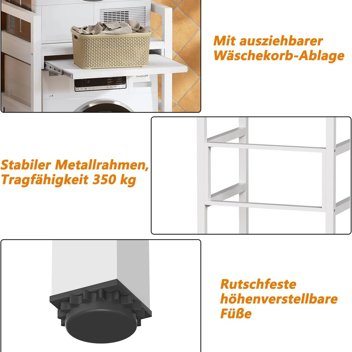 Stabiler Aufbau für Waschmaschine und Trockner – Produktbild 4 von 7