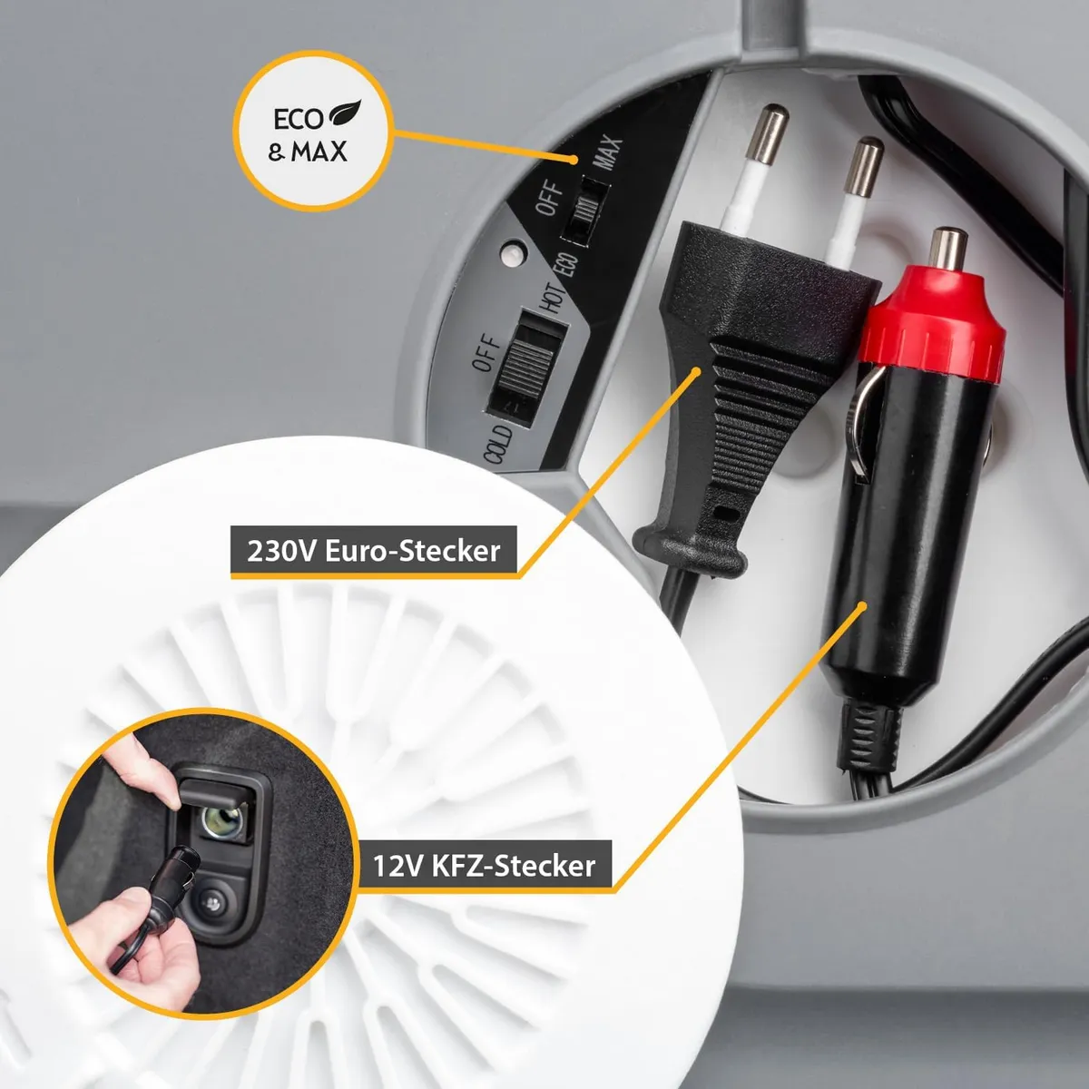 Kühlbox 45L 12V 230V mit Rollen – Produktbild 4 von 6