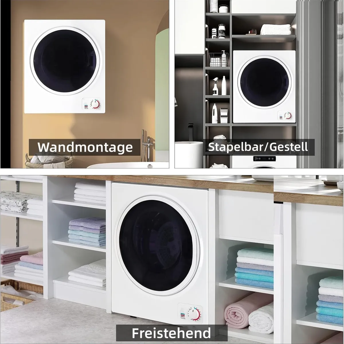 Elektrischer minitrockner mit 850 watt leistung – Produktbild 7 von 8