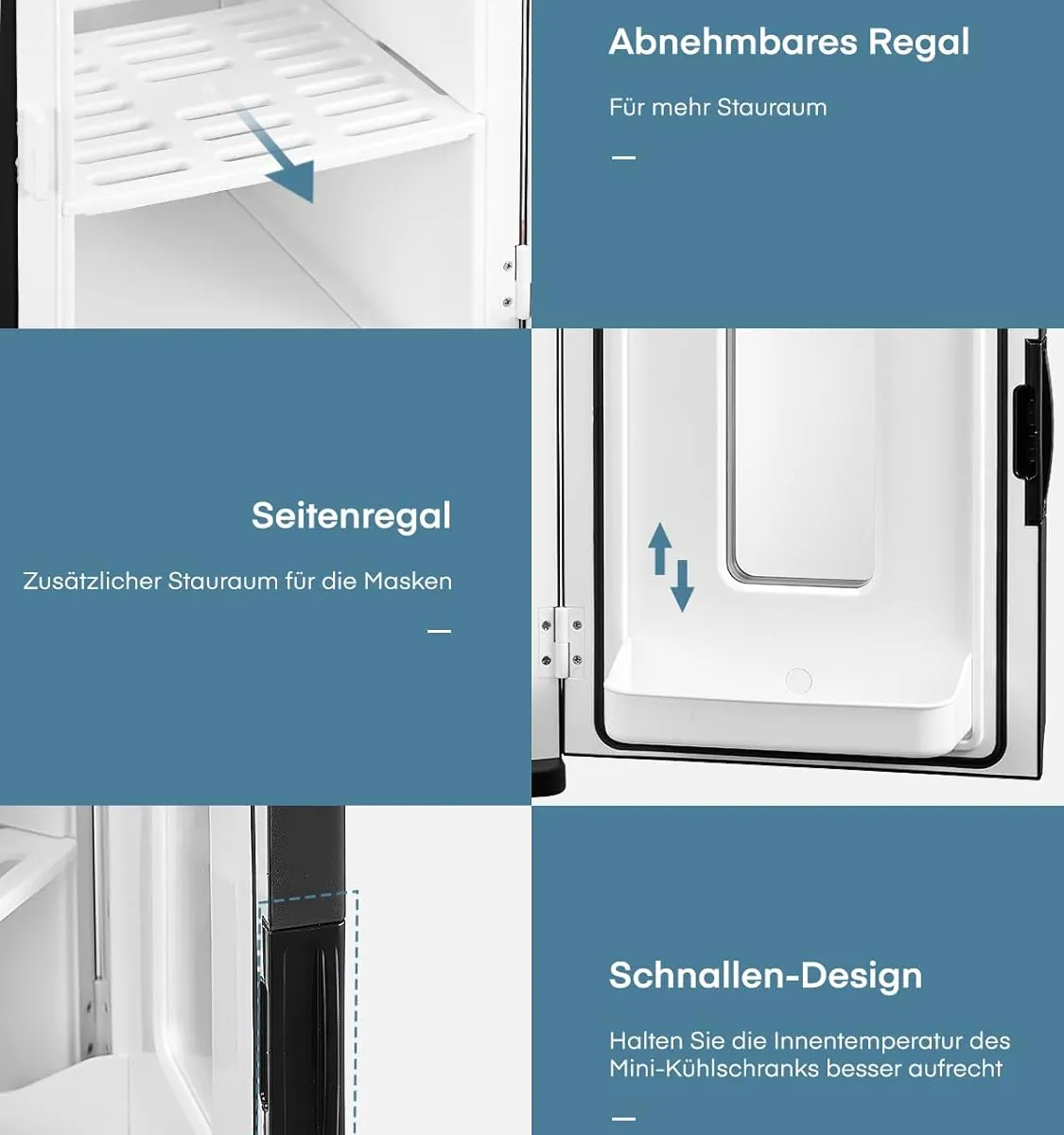 Northclan mini kühlschrank 15l schwarz – Produktbild 7 von 9