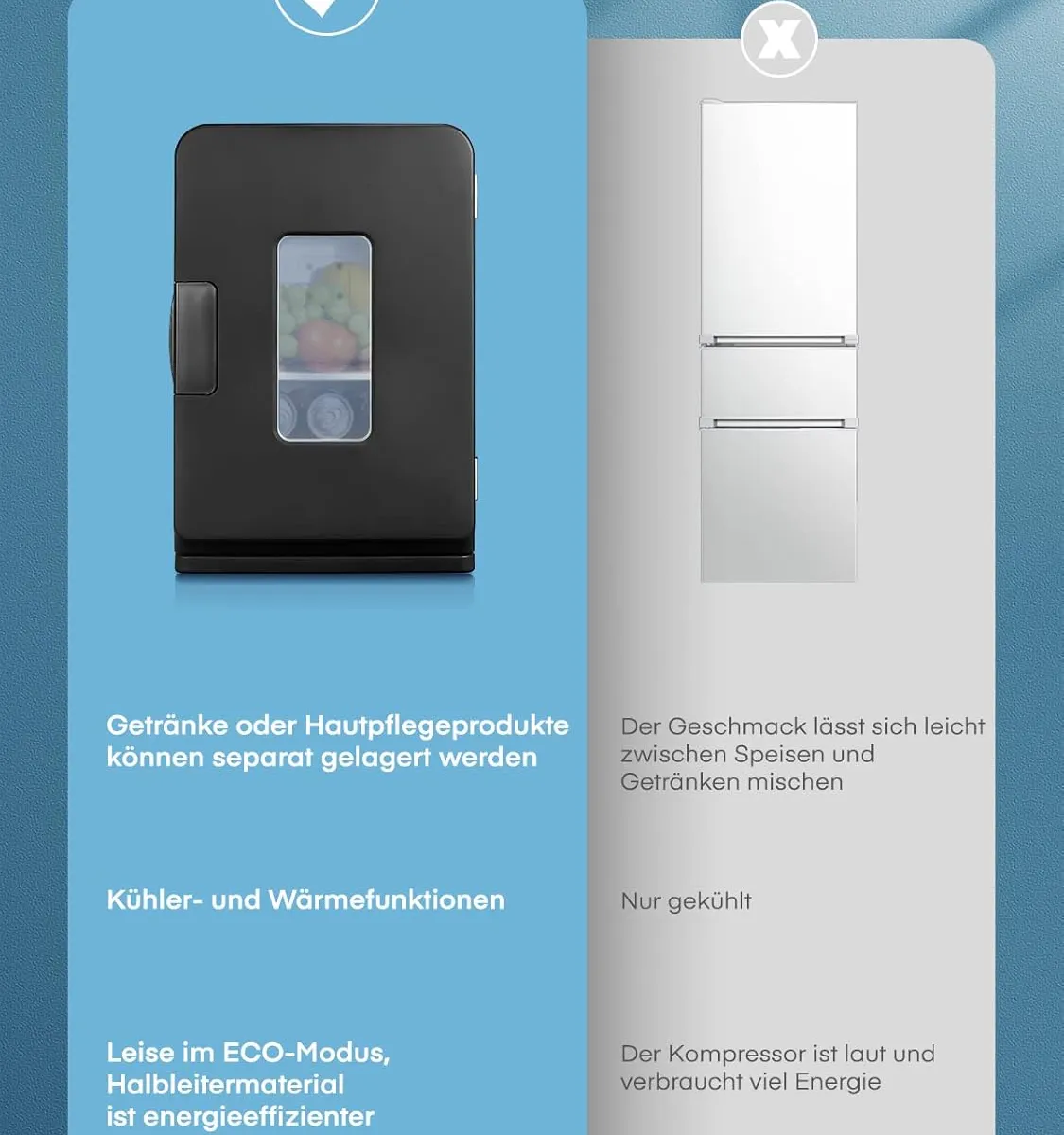 Northclan mini kühlschrank 15l schwarz – Produktbild 9 von 9